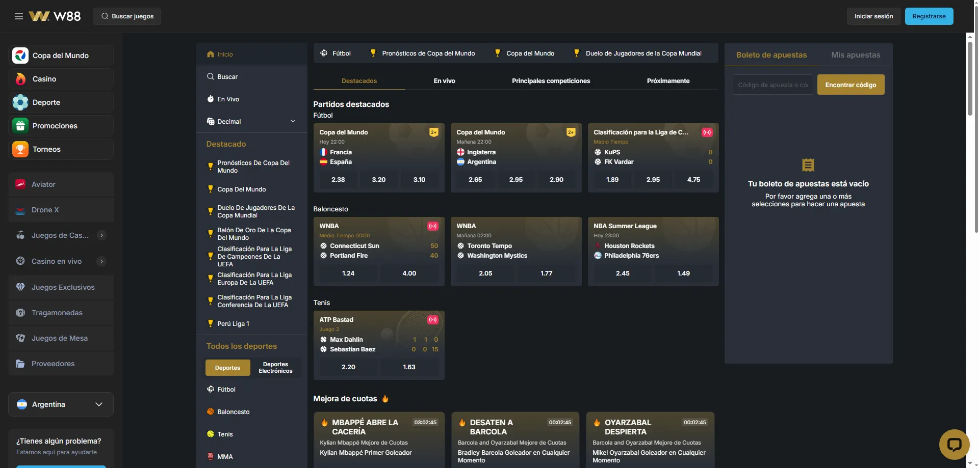 w88 Casino sports betting